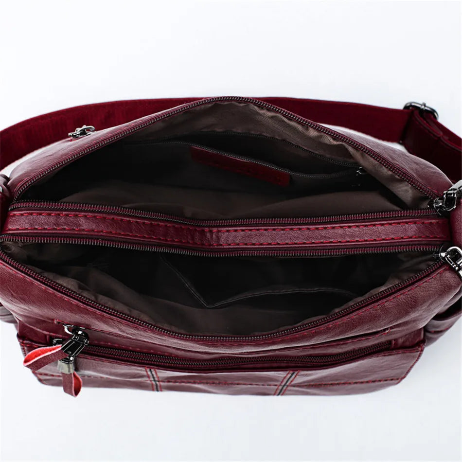 Cyflymder  2 Layers Genuine Brand Leather Shoulder Messenger Luxury Handbags Women Bags Designer High Quality Crossbody Bags for Women Sac