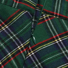 Cyflymder  Spring Autumn Women Floor Length Long Skirt Plaid High Waist Large Swing A-Line Skirt Side Zip Up Korean Style Plus Size Skirt