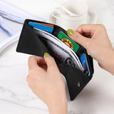 Cyflymder New Women Wallets Short Simple Tri-fold Purses Ladies Multi-card Bags Large-capacity Anti-theft Brush Purse Famale Mini Coin Bag