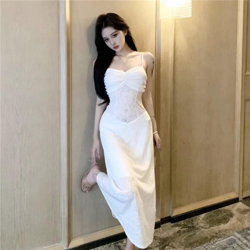 Cyflymder  Woman Dress Sleeveless Flowers Patchwork Slash Neck Backless Slim Summer Fashion Temperament Elegant Dresses Party