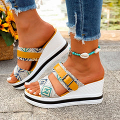 Cyflymder  Summer New Women's Wedge Slippers Sandals Outdoor Beach Casual Shoes Women's Durable Slippers