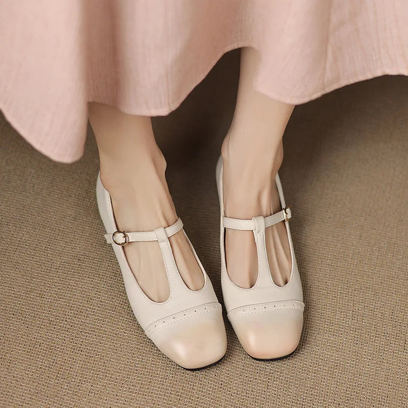 Cyflymder  All-Match Square Toe Low Heels Summer Shoes Ladies Casual Female Sneakers Shallow Mouth Dress Flats Women 2025 Big Size Buckle S