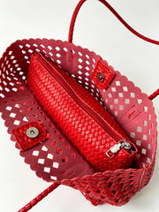 Cyflymder  Fashion Hollow Out Women Shoulder Bags, Korean Woven Lightweight Large Capacity Travel Underarm Bag, Versatile Commute Handbags