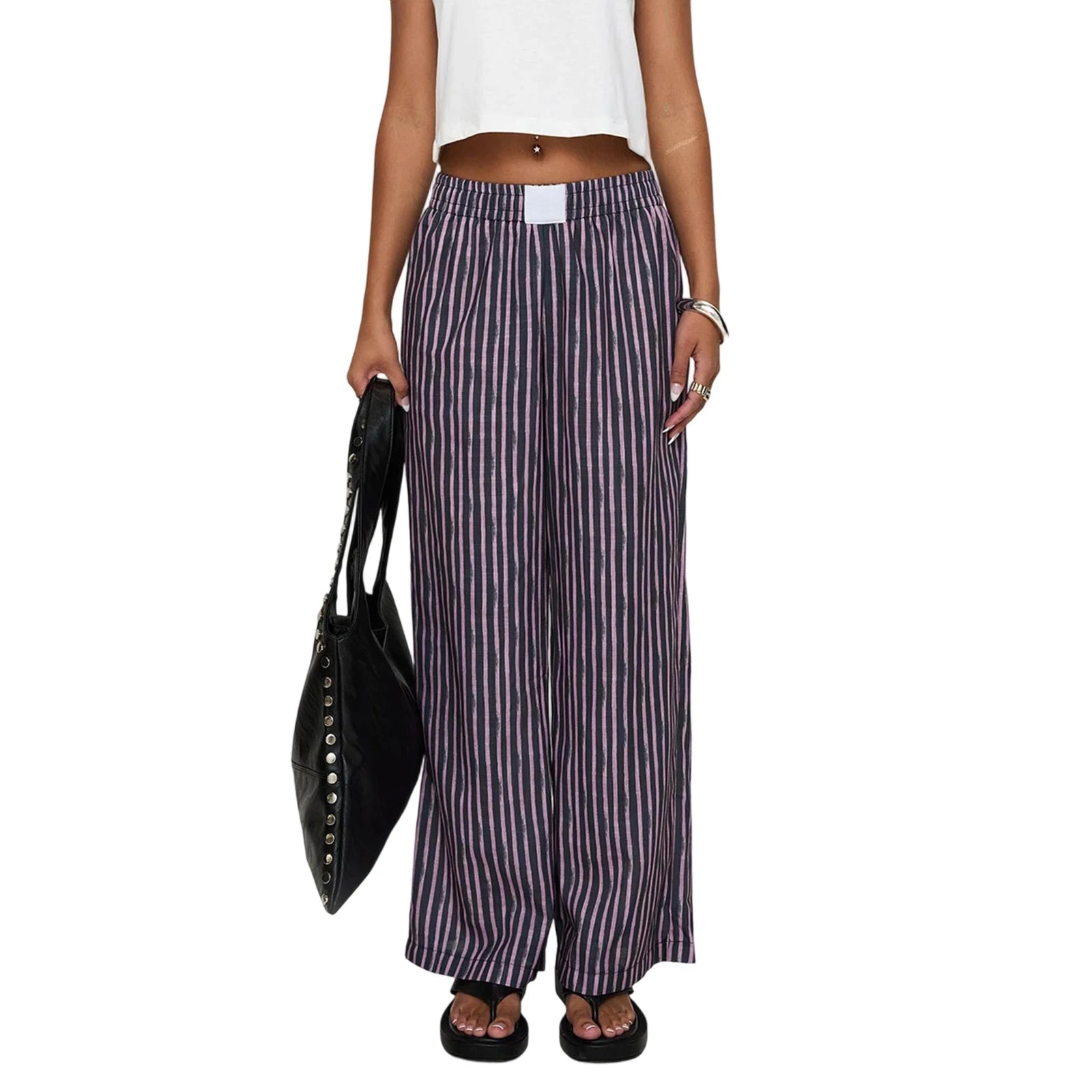 Cyflymder  Women s Plaid Print Relaxed Fit Pants with Adjustable Drawstring Waistband for Versatile Styling Options Throughout the Year