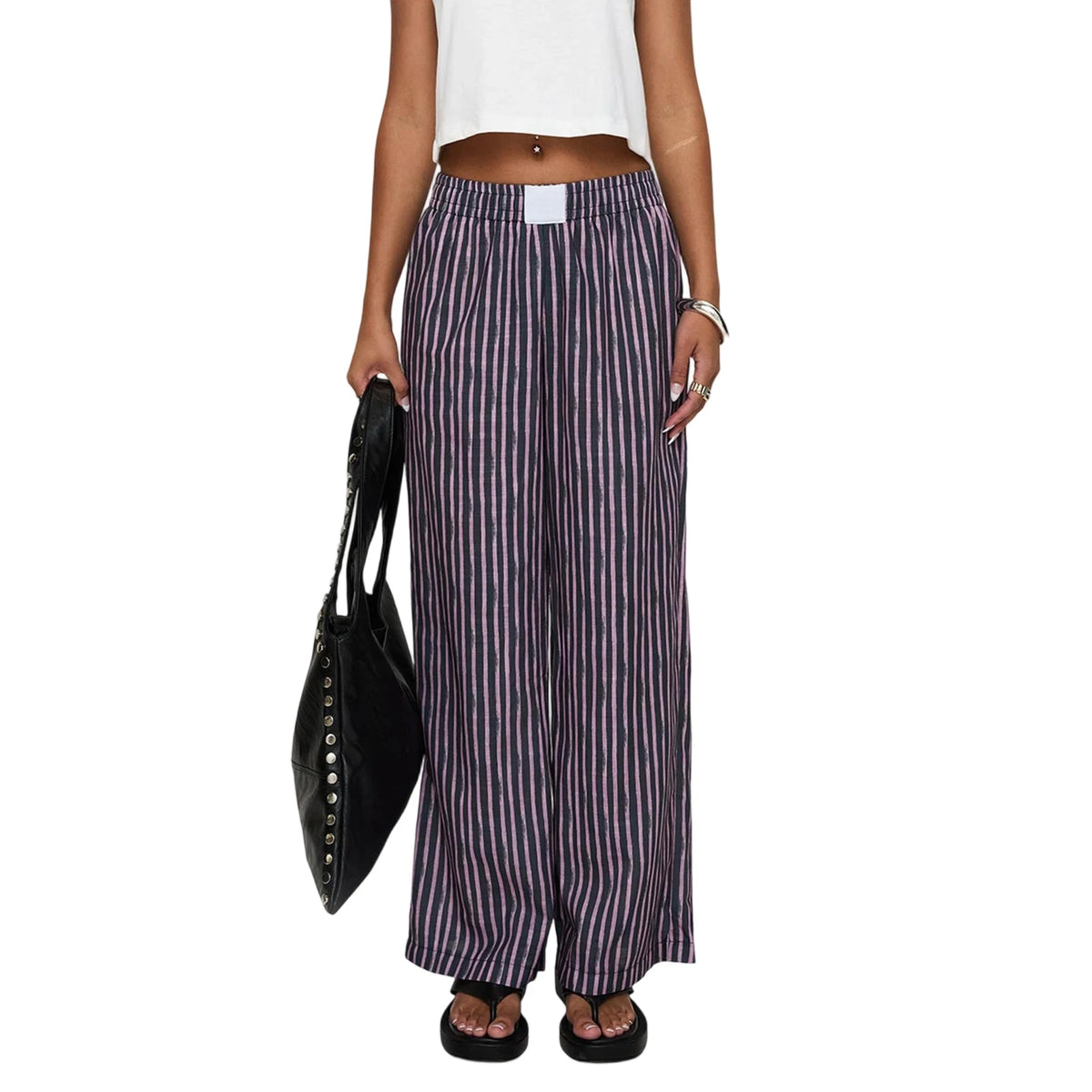 Cyflymder  Women s Plaid Print Relaxed Fit Pants with Adjustable Drawstring Waistband for Versatile Styling Options Throughout the Year
