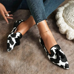 Cyflymder   Pointed Toe Korean Shoes Casual Female Sneakers Dress Flats Women Autumn Summer New Fall Leopard Rubber Med Leopard Flock