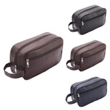 Cyflymder Men Waterproof Travel Toiletries Storage Bag PVC Lychee Pattern Cosmetic Bag Portable Makeup Organiser Male Zipper Handbags