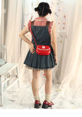 Cyflymder  Harajuku Red Messenger Bag Women 2025 Sweet Cute Retro Leather Casual Crossbody Bags Ladies Fairy Core Aesthetic Mini Bag Y2k