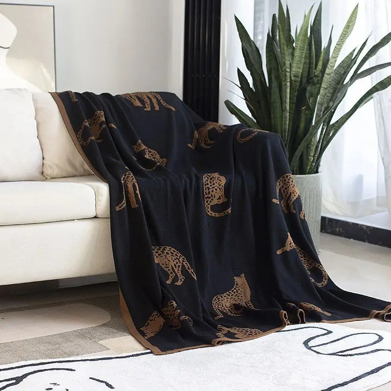 Cyflymder  European Knitted Summer Nap Air Conditioning Blanket Simple Bed End Towel for Hotels and Homestays Cozy Office Home Sofa Cover