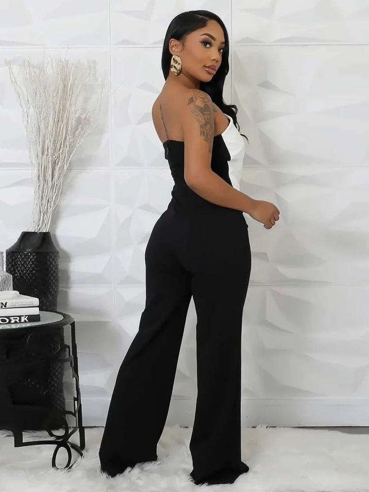 Cyflymder  Jumpsuits Rompers Women Wholesale European American Woman Clothing Spicy Girl Style Party Party Button Long Pants