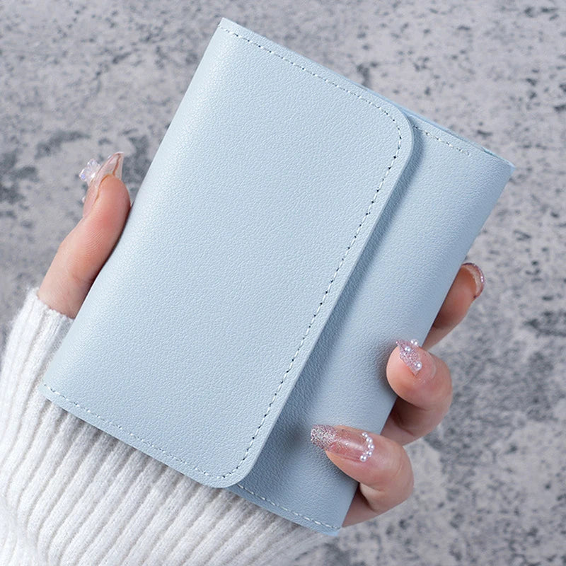 Cyflymder Three Fold Short Clip Wallet Women Short Wallet Multi-card Bag Mini Pouch Fashion Female Wallet Credit Card Lady Coin Purses