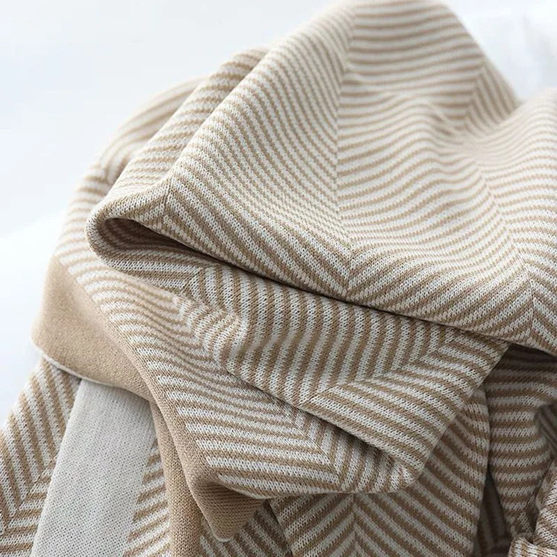 Cyflymder  European Knitted Summer Nap Air Conditioning Blanket Simple Bed End Towel for Hotels and Homestays Cozy Office Home Sofa Cover