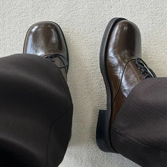 Cyflymder   British Style Men Leather Casual Shoes Classic Male Oxford Shoes New Arrival Dress Business Shoes Thick Bottom Footwear Sneakers