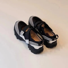 Cyflymder   Women's Thick Bottom Hollow Out Soft Sole Magic Stick Mary Jane Shoes Versatile Retro Small Size Platform Casual Loafers