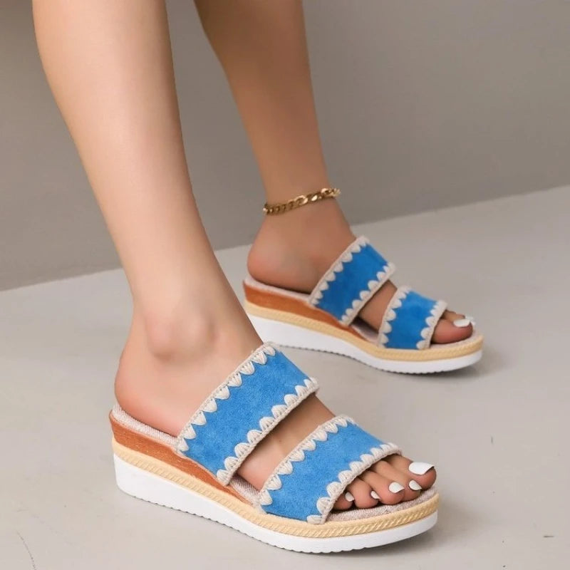 Cyflymder  Women's Sandals Large Open Toe High Heel Rope Roman Sandals Comfortable Breathable Summer Fashion Versatile Women's Shoes