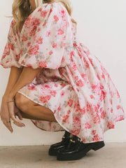 Cyflymder  Women s Vintage Polka Dot Swing Dress Retro 1950s Rockabilly Cocktail Party Dress Short Sleeve Sweetheart Neckline Dress