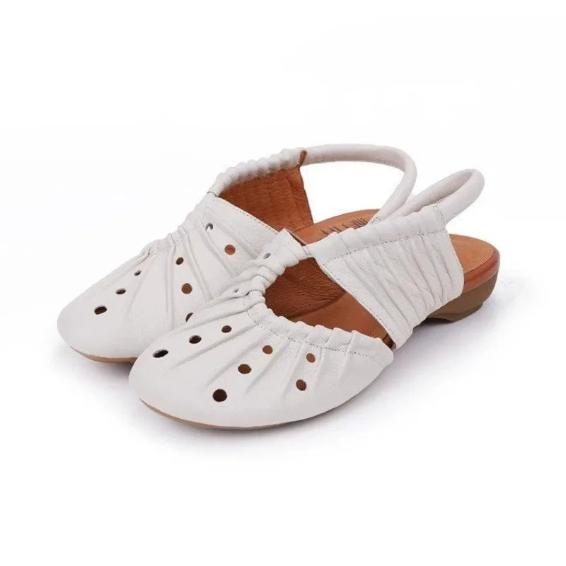 Cyflymder  Women Heeled Sandals  Loafers Shoes Woman Slippers 2025 Brand Slingback Shallow Dress Summer Designer Soft Leather Pumps