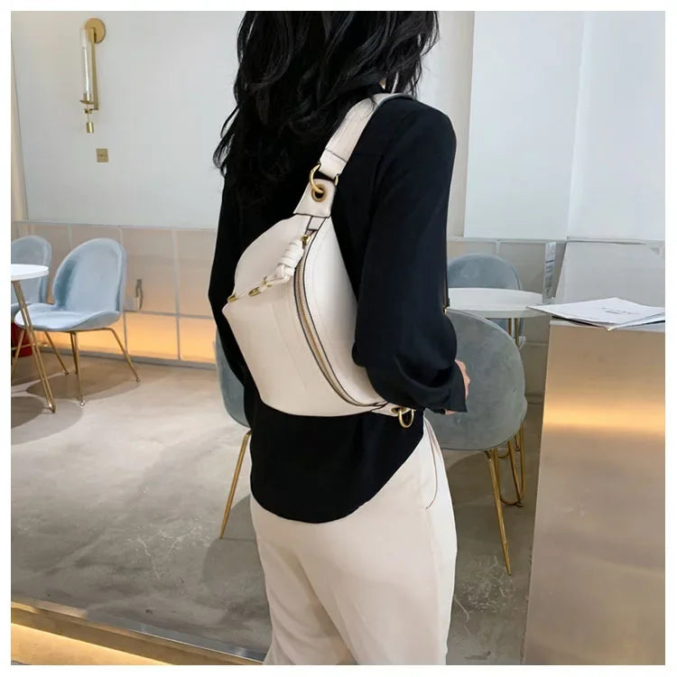 Cyflymder  Designer Chest Bags for Women Knitting Crossbody Bags Chains Ladies Chest Handbag Travel Bag Fashion Knitting Bag New