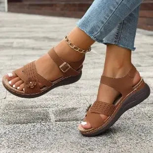 Cyflymder  Plus Size Women's Sandals Summer Fashion Platform Wedge Sandals Casual Comfortable Non Slip Beach Shoes Sandalias Mujer