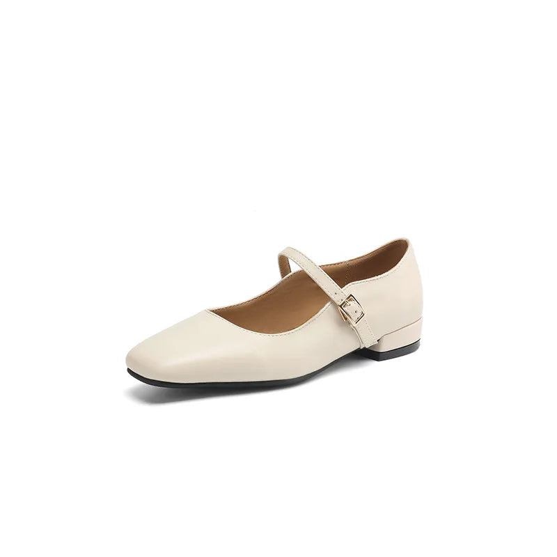 Cyflymder  Summer Shoes Ladies Low Heels Female Footwear Shallow Mouth Casual Sneaker Square Toe 2025 Dress Buckle Strap Leisure Spring Sol