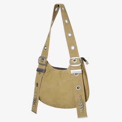 Cyflymder  Vintage Punk Grunge Y2k Aesthetic Underarm Bag Korean High-capacity Fashion Casual Crossbody Bags Streetwear Shoulder Handbags