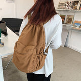 Cyflymder Women's Canvas Cute Drawstring Backpack Fashion Women's Laptop Schoolbag Fashion Women's Backpack Cool Girl Travel Schoolbag