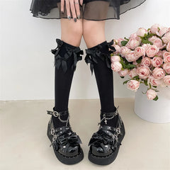 Cyflymder Y2K Metal Chains Punk Gothic Shoes Women Black Patent Leather Buckle Strap Wedges Pumps Woman Thick Platform Rivet Lolita Shoes