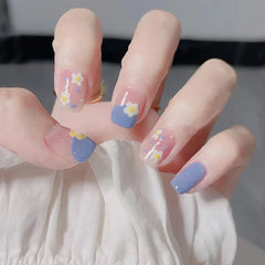 Cyflymder  24pcs Retro French Press on Nails Black Polka Dot False Nails Simple Wearable Stick-on Nails Fake Nail Uñas Накладные Ногти 네일팁