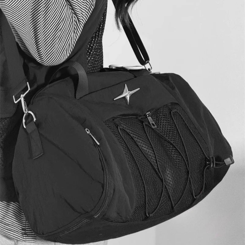 Cyflymder  Vintage Y2k Aesthetic Simple Gym Bags Women Casual Shoulder Underarm Bag Grunge All Match Trendy Handbags Crossbody Streetwear