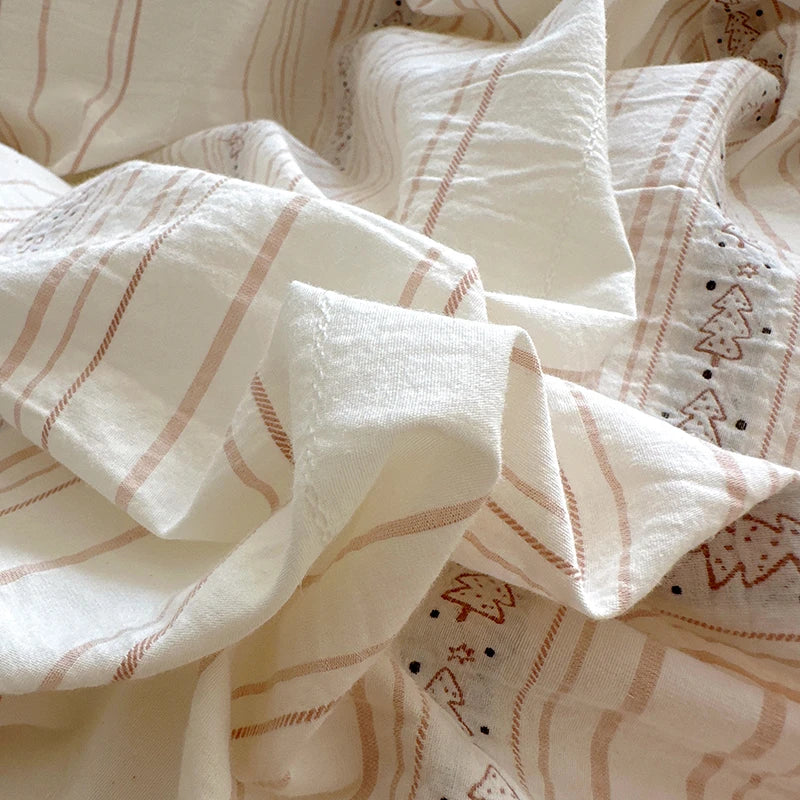 Cyflymder  100% Cotton Yarn-dyed Jacquard Floral Bedding Set Single Queen King Size Duvet Cover Bed Sheet/Fitted Sheet Pillowcases 3/4Pcs