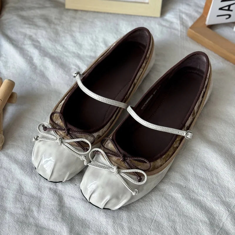 Cyflymder Bow Women Mary Jane Shoes Flats Designer Shoes Shallow Summer Fashion Loafers Shoes New Walking Comfort Soft Woman Zapatos