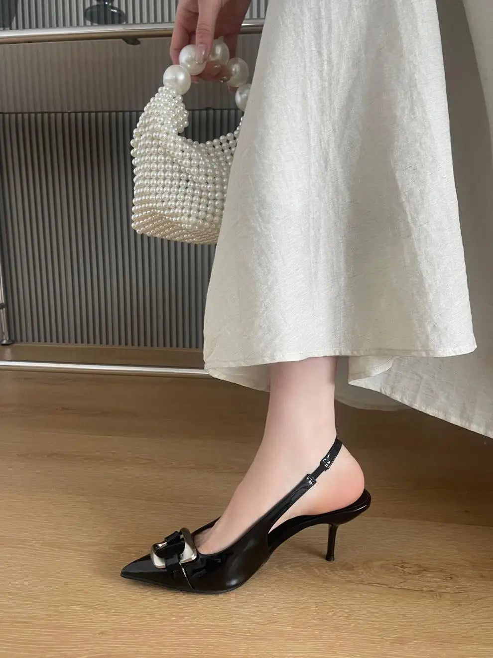Cyflymder  Fashion Womens Shoes 2025 Female Sandal Buckle Strap Large Size High Heels Luxury Comfort Girls Sexy Low Stiletto New Big High-h