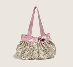 Cyflymder  Sweet Cute Polka Dot Handbag Women Button Pleated Patchwork Large Capacity Shoulder Bags Ladies Harajuku Y2k Underarm Bag Chic