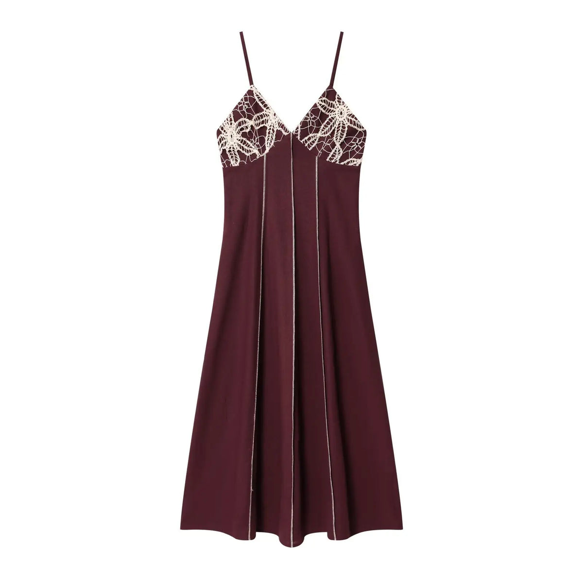 Cyflymder  Elegant Black Sleeveless V-Neck Embroidered Slip Long Dress Backless Women's Summer Sexy Holiday Party Clubwear