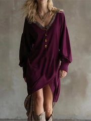 Cyflymder  Spring Autumn Long Sleeve Elegant Midi Dress Women's Clothing Casual Party Work Evening Fashionable Slit Dresses