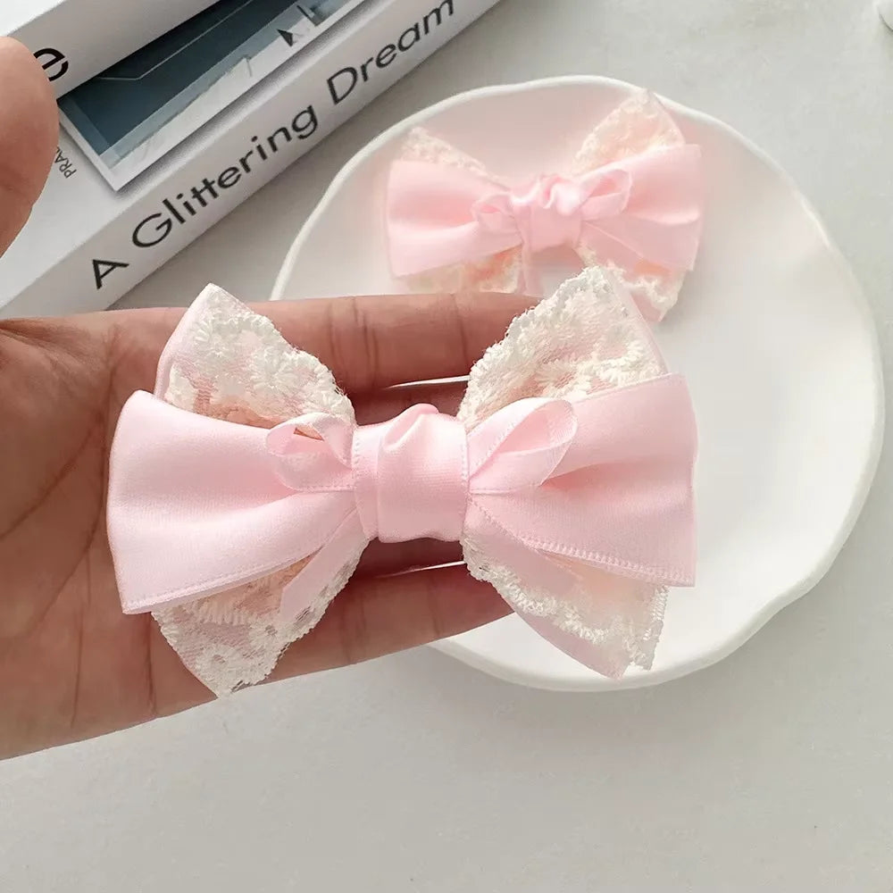 Cyflymder  【1pair】Clearance Sale hair clips for hair Lolita cosplay y2k accessories hair bow Girls' hair accessories girl hair tie cute