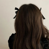 Cyflymder Vintage French Pearls Bow Hair Band for Women Girls Autumn Winter Korean Elegant Black Classic Hair hoop Hair Jewelry