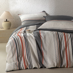 Cyflymder  Bedding Set 100% Cotton Simple Vertical stripes Duvet Cover Set  Double Queen King Size Nordic Quilt Cover Bed Sheet Pillowcases