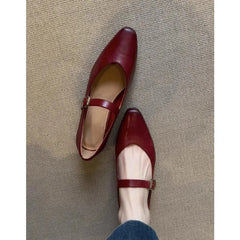 Cyflymder  Summer Shoes Ladies Autumn Oxfords Women's Casual Female Sneakers Flats Shallow Mouth Square Toe 2025 Fall Retro New Leather