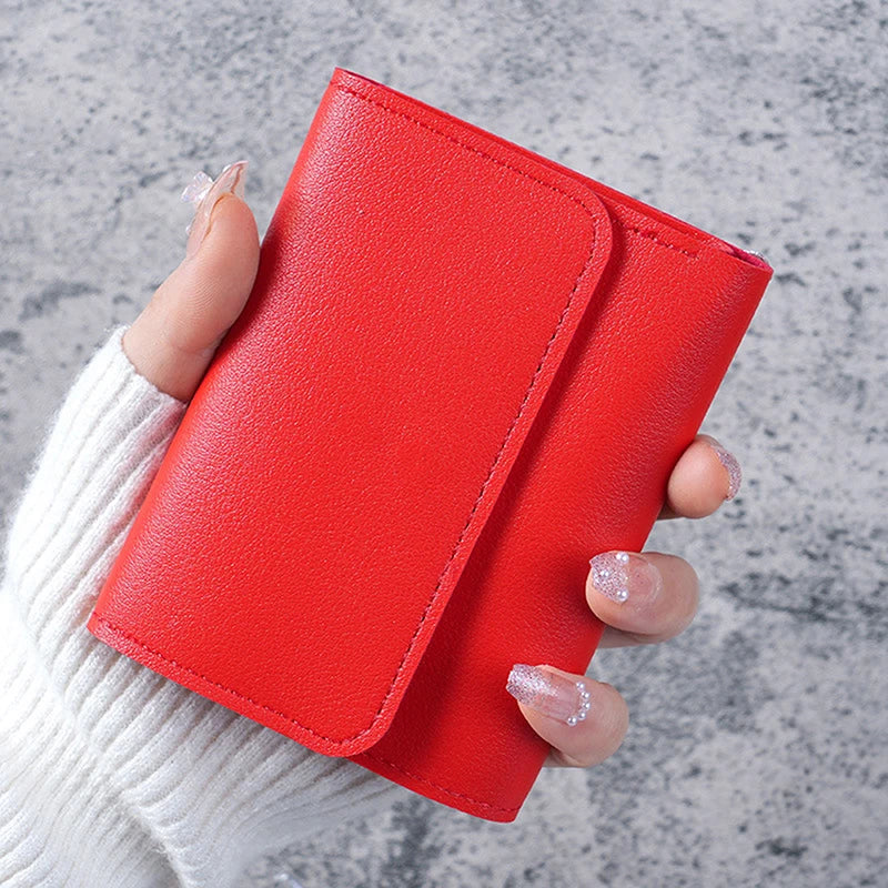 Cyflymder Three Fold Short Clip Wallet Women Short Wallet Multi-card Bag Mini Pouch Fashion Female Wallet Credit Card Lady Coin Purses