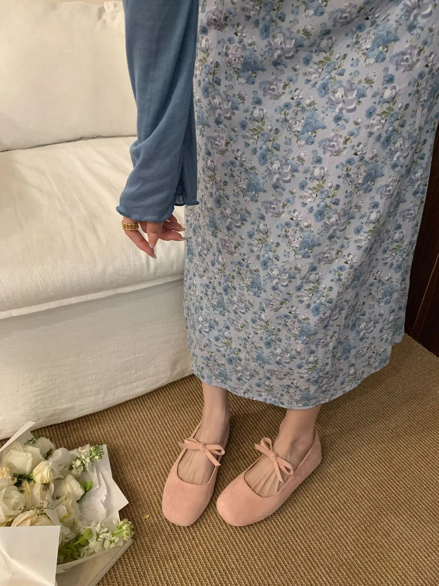Cyflymder  Shoes Woman Comfortable And Elegant Square Toe Bow-Knot Casual Female Sneakers Flats Butterfly Dress Summer Rubber  Leisure Mary
