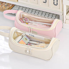 Cyflymder Transparent Pencil Case Estuches Escolares Pencilcase Large Capacity School Supplies Trousse Cute Stationery Pencil Pouch