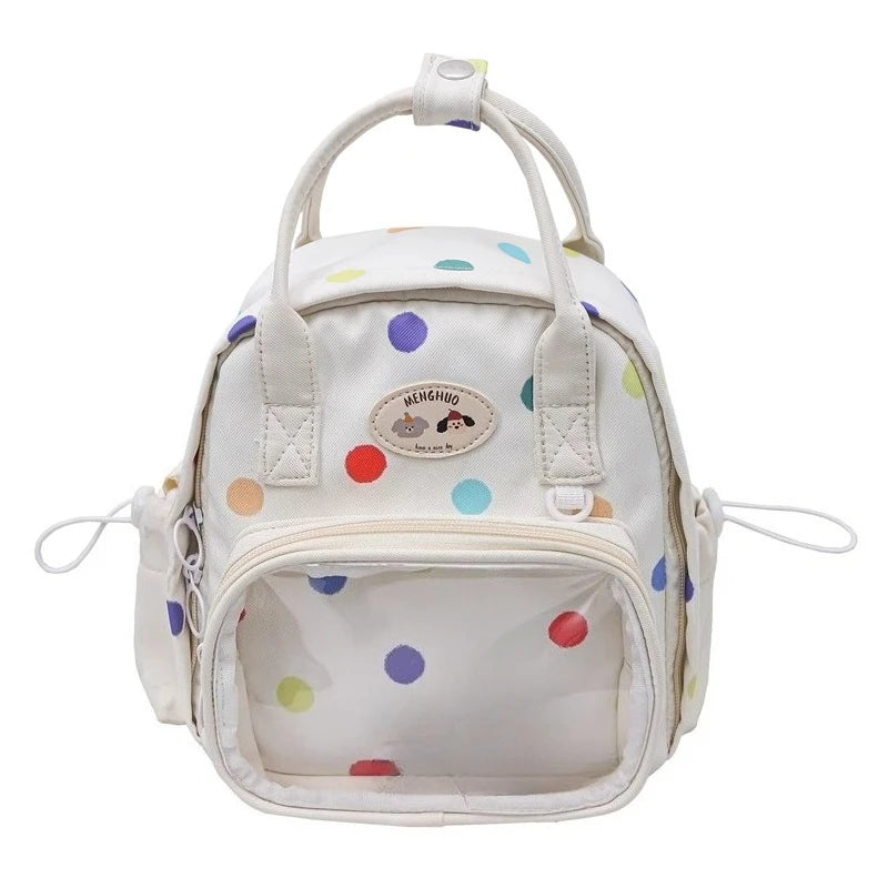 Cyflymder  Transparent Fashion Preppy Mini Backpacks Sweet Kawaii Star Print Ita Bags Y2k Aesthetic Students Casual Travel Schoolbags Women