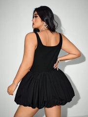 Cyflymder  Plus Size Women Dresses Sexy Party Dress New Style Mini Dress Sleeveless  High Waist Bodycon Mini Dress