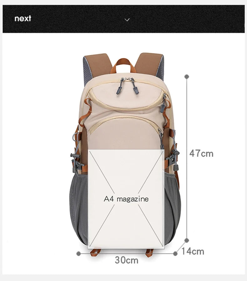 Cyflymder  Outdoor Climbing Backpack Large Storage Travel Communting Shopping Camping Bag Short Distance College Laptop Portable Schoolbag