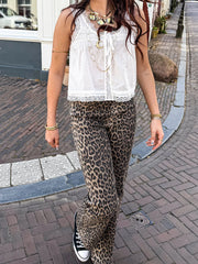 Cyflymder  Women s Sleeveless Tie Front Tank Top with Lace Trim and Scoop Neck Detail - Casual and Stylish Solid Color Camisole