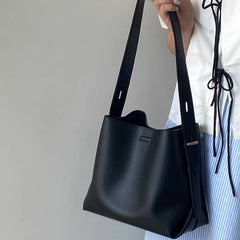 Cyflymder  Y2k Aesthetic Vintage All Match Simple Shoulder Bags Office Lady Elegant Casual Underarm Bag Solid Korean Fairy Women's Handbags