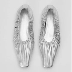 Cyflymder  Shoes Woman Flats Low Heels Shallow Mouth Dress Rubber PU Shallow Mouth Low Heels Shoes Woman Flats Dress PU