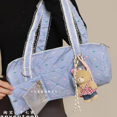 Cyflymder  Candy Dot Canvas Pink Handbag Wallets Women Versatile Pocket Casual Y2k Underarm Bag Female Harajuku Aesthetic Shoulder Bags New