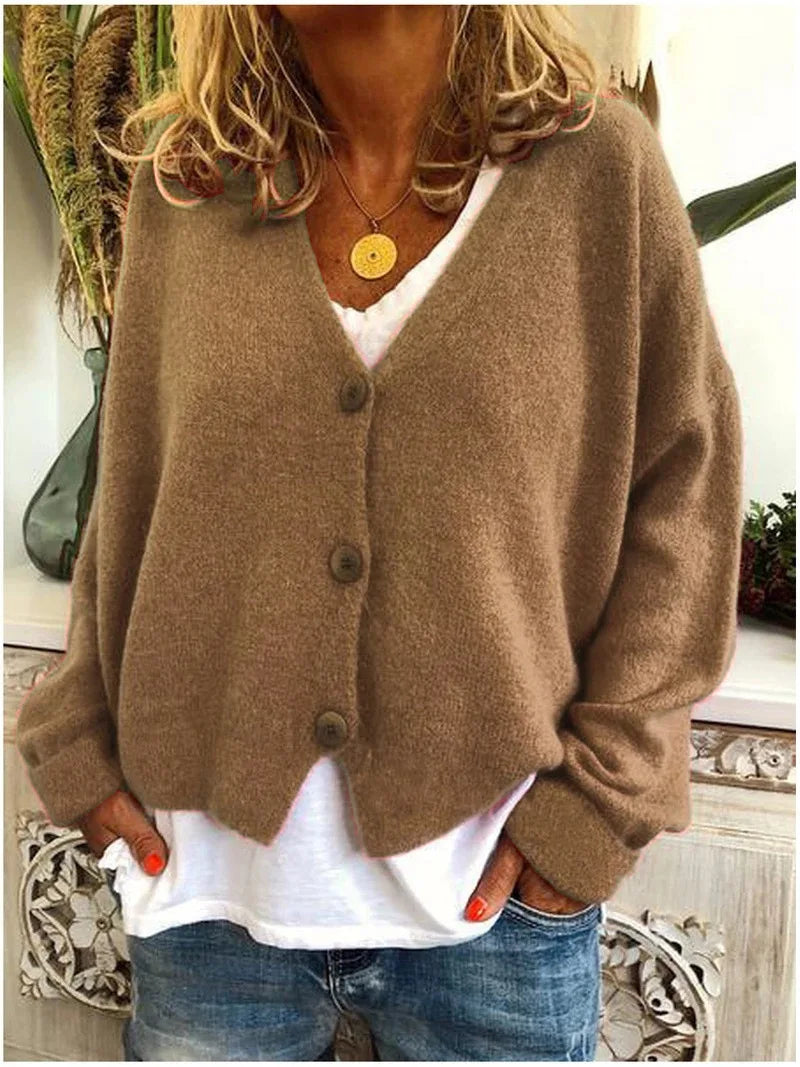 Cyflymder  Large Size Women's Casual Loose Knitted Cardigan Sweater Thi Cotton Knitting Open-irt Sle Spring Faion Ladies' Wear